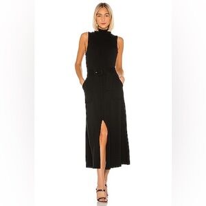 Mara Hoffman Black Midi Dress with Belt